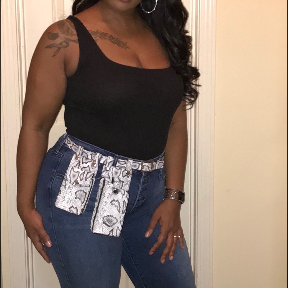 Snake skin waist belt